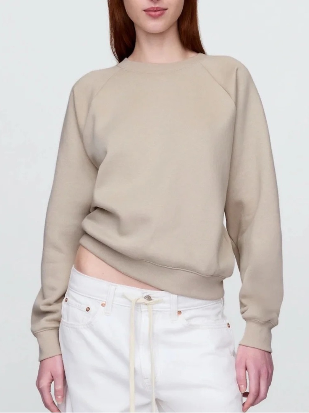 GAP Raglan Crewneck Moonstone Sweatshirt